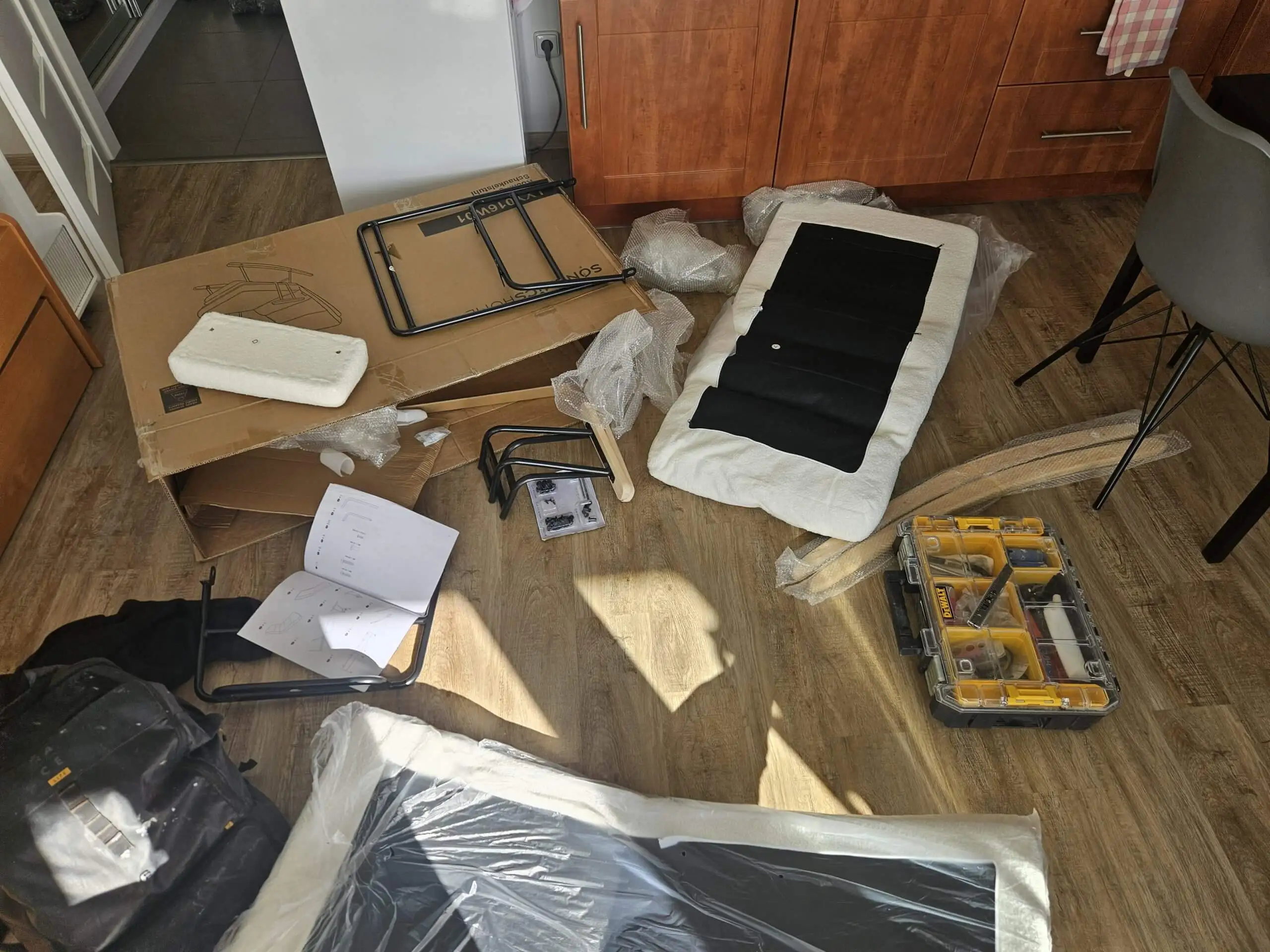 Složení křesla - postup